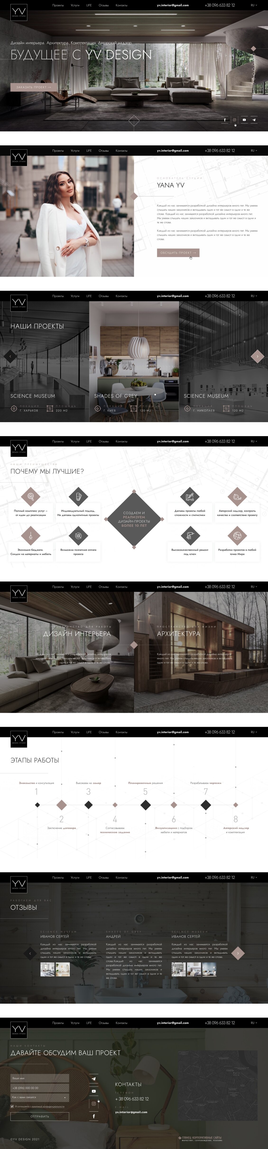 ™ Глянец, студия веб-дизайна - Сайт компании YV Design_17