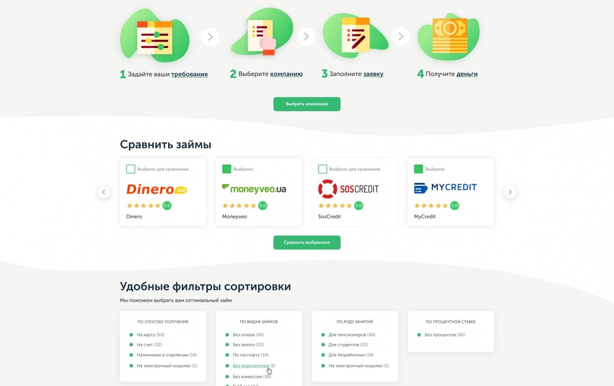 ™ Глянець, студія веб-дизайну — Сайт індивідуального функціоналу для компанії Fin-Berry_2