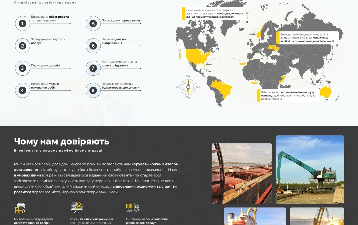 ™ Глянець, студія веб-дизайну — Промо-сайт для компанії Formica Logistics_3