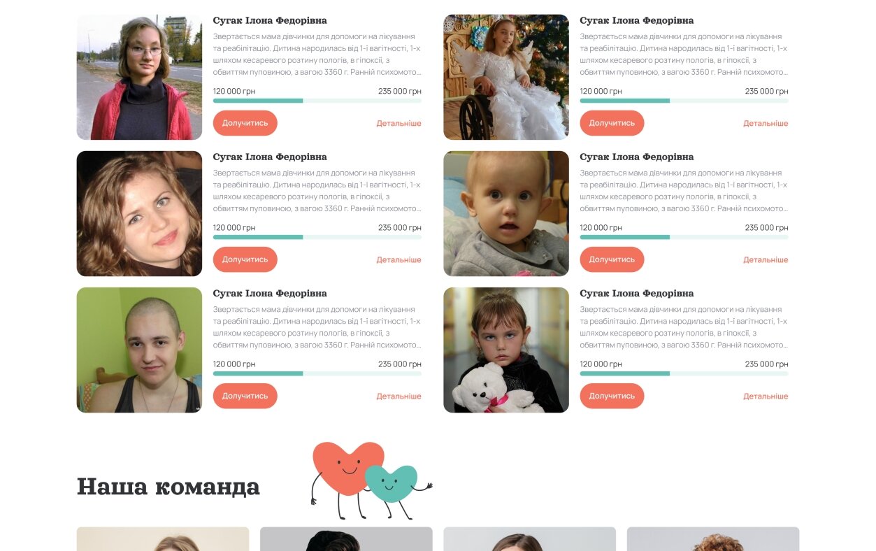 ™ Глянець, студія веб-дизайну — Сайт для благодійного фонду Здорові Справи_2