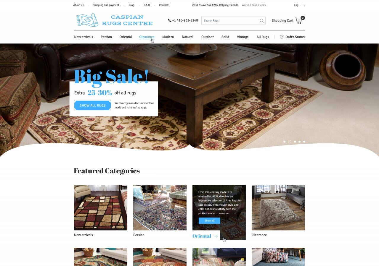 site development Caspian Rugs Centre