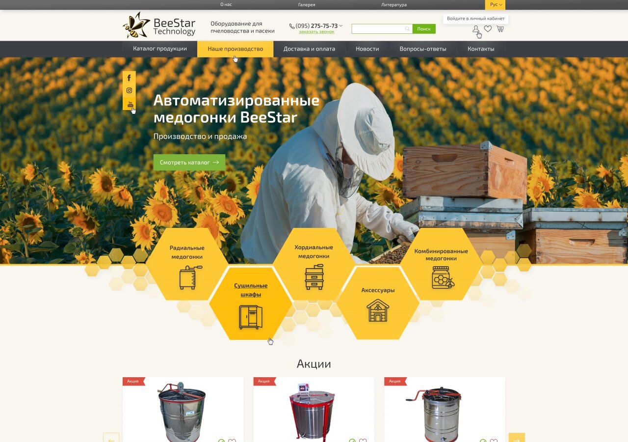 site development Online store Beestar