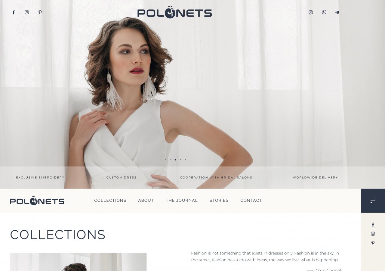 Promotional site for Oksana Polonets design studio On tablet