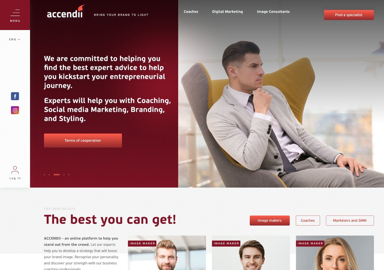 site development Accendii coach search service