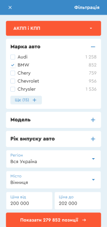 ™ Глянець, студія веб-дизайну — Дошка оголошень автомобілів України PerekupPRO_14