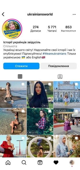 ™ Глянець, студія веб-дизайну — Instagram „Ukraińcy na całym świecie”_0