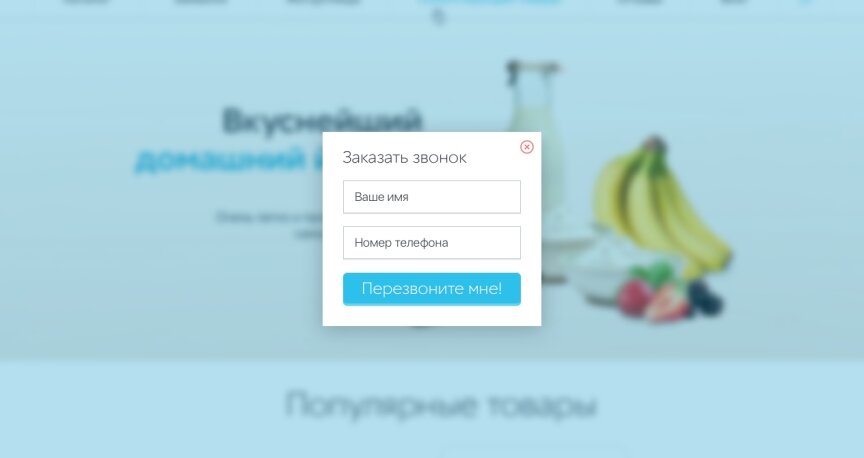 дизайн внутрішніх сторінкок на тему Продукти харчування — Інтернет-магазин Закваска 4