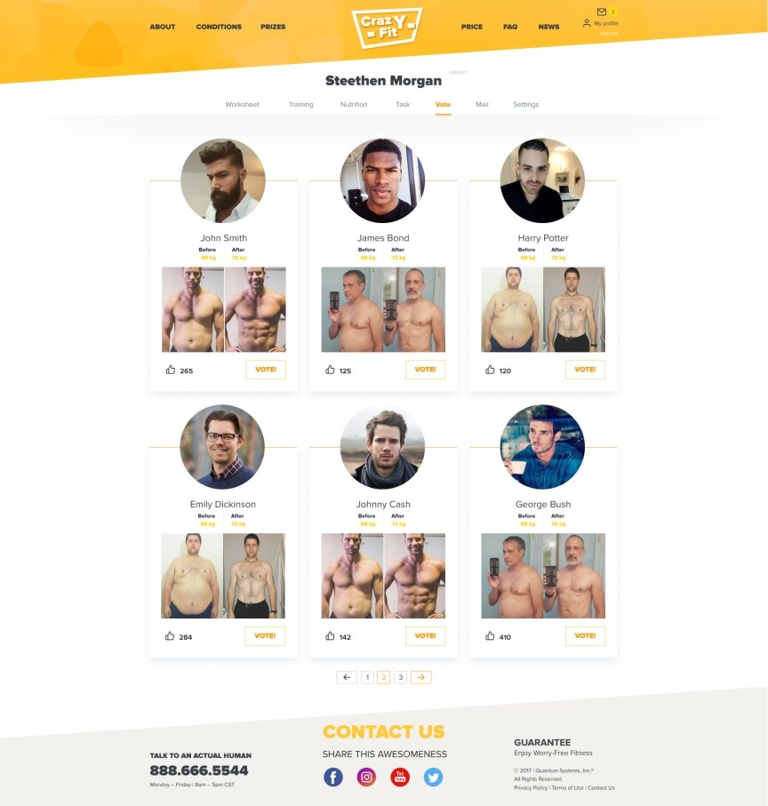 interior page design on the topic Sport i rekreacja — Сrazyfit 6