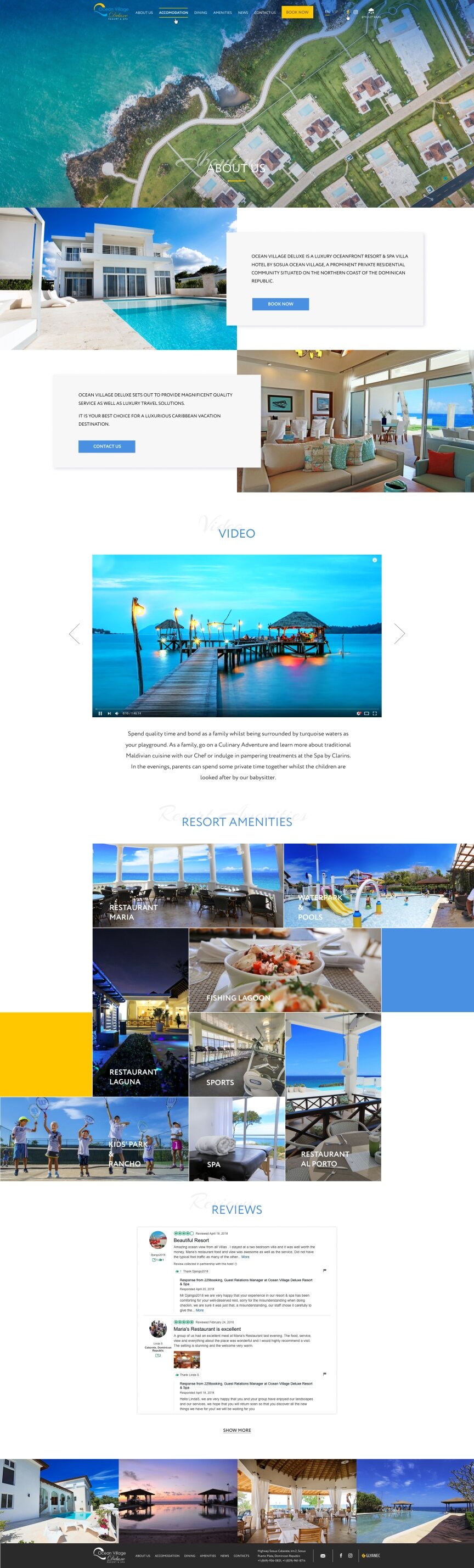 interior page design on the topic Tourism — The site of the luxury resort Ocean Village Deluxe 4