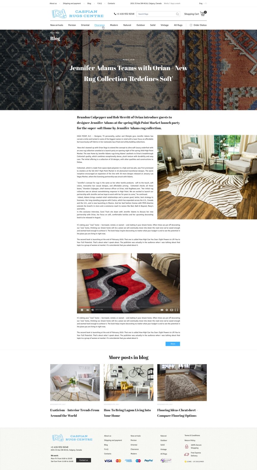 interior page design on the topic Budowa i naprawa — Caspian Rugs Centre 7