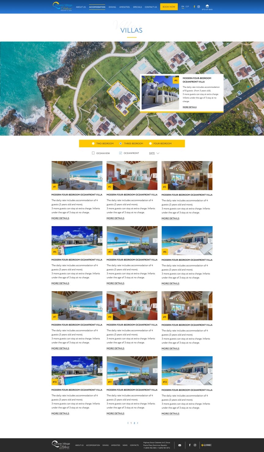 interior page design on the topic Tourism — The site of the luxury resort Ocean Village Deluxe 20