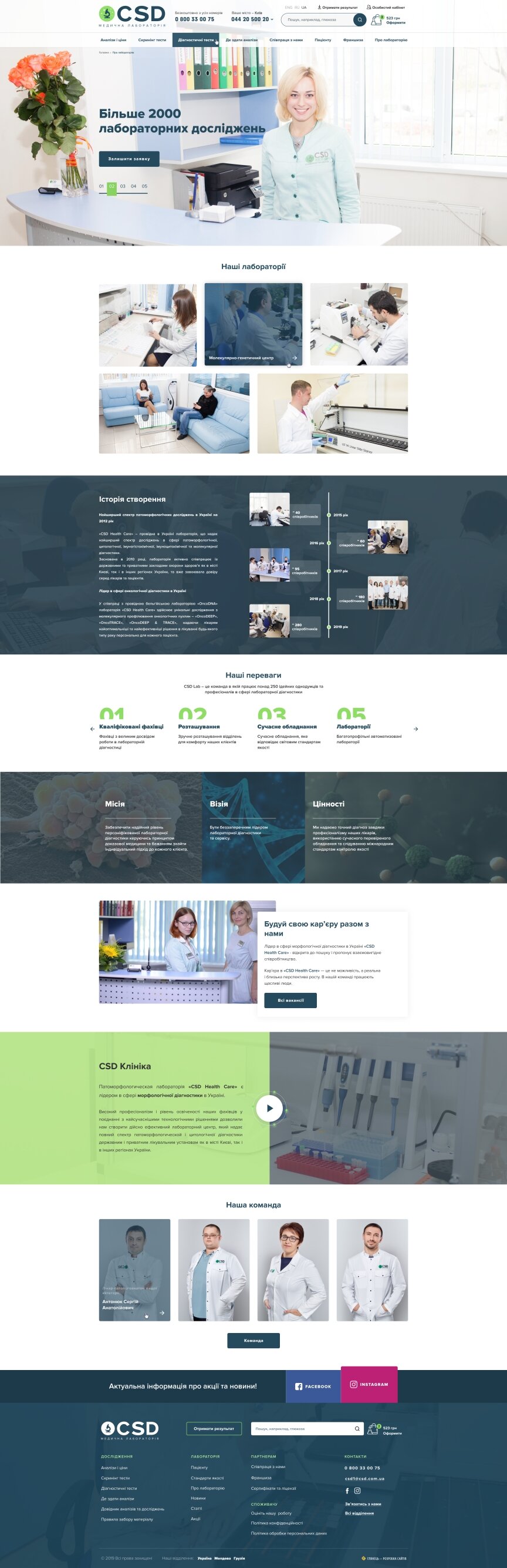 interior page design on the topic Medical topics — Website of the CSD Medical Laboratory 36