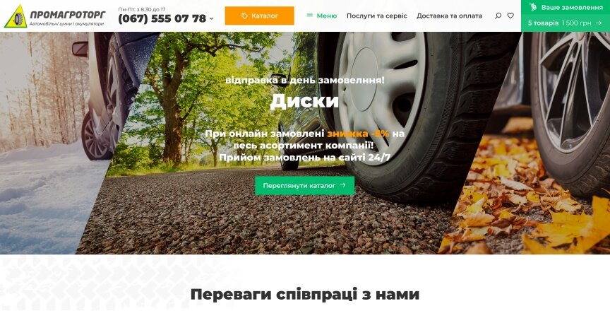 interior page design on the topic Motyw motoryzacyjny — Sklep internetowy Promagrotorg 0