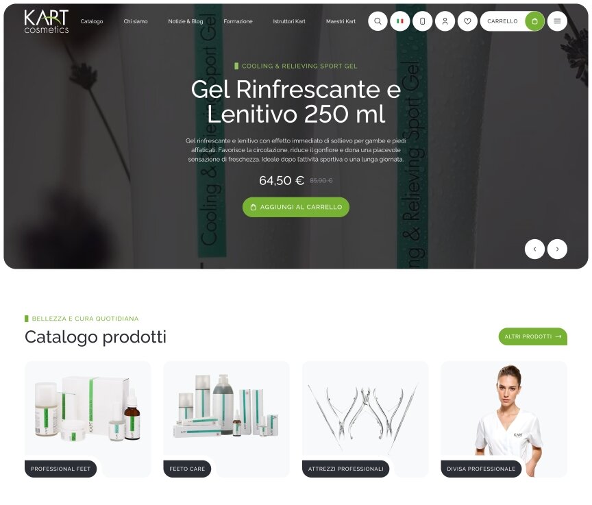 interior page design on the topic Stil und Pflege — Інтернет-магазин для компанії Kart Cosmetics 1