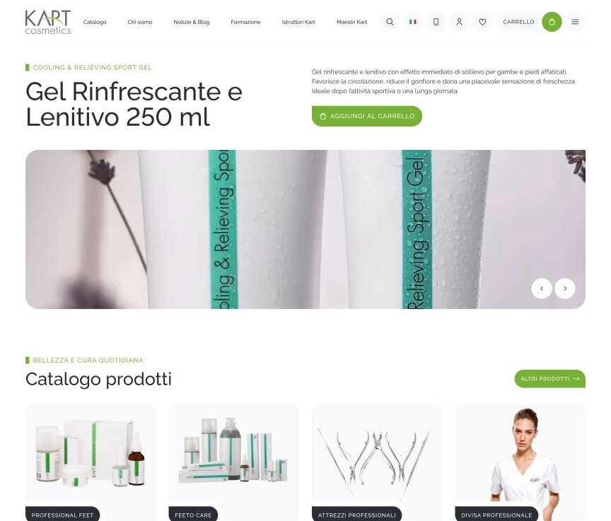 interior page design on the topic Styl i pielęgnacja — Інтернет-магазин для компанії Kart Cosmetics 2