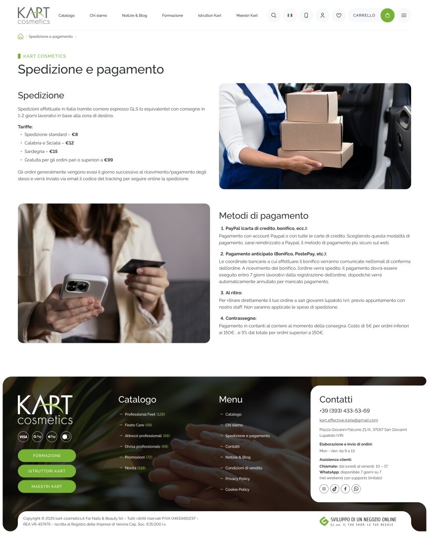 interior page design on the topic Stil und Pflege — Інтернет-магазин для компанії Kart Cosmetics 5