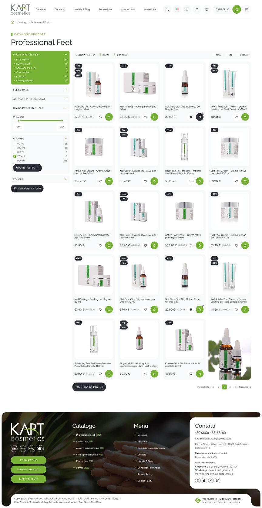 interior page design on the topic Styl i pielęgnacja — Інтернет-магазин для компанії Kart Cosmetics 7