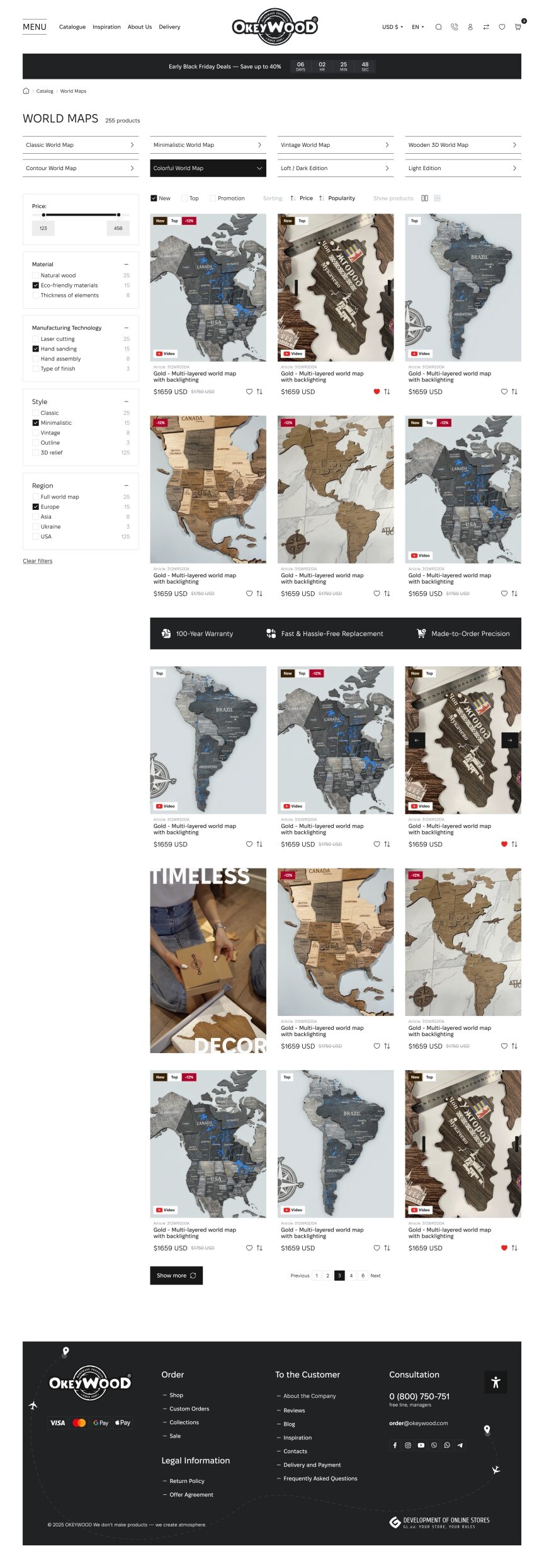 interior page design on the topic Strony w języku angielskim — Sklep internetowy Okeywood 8