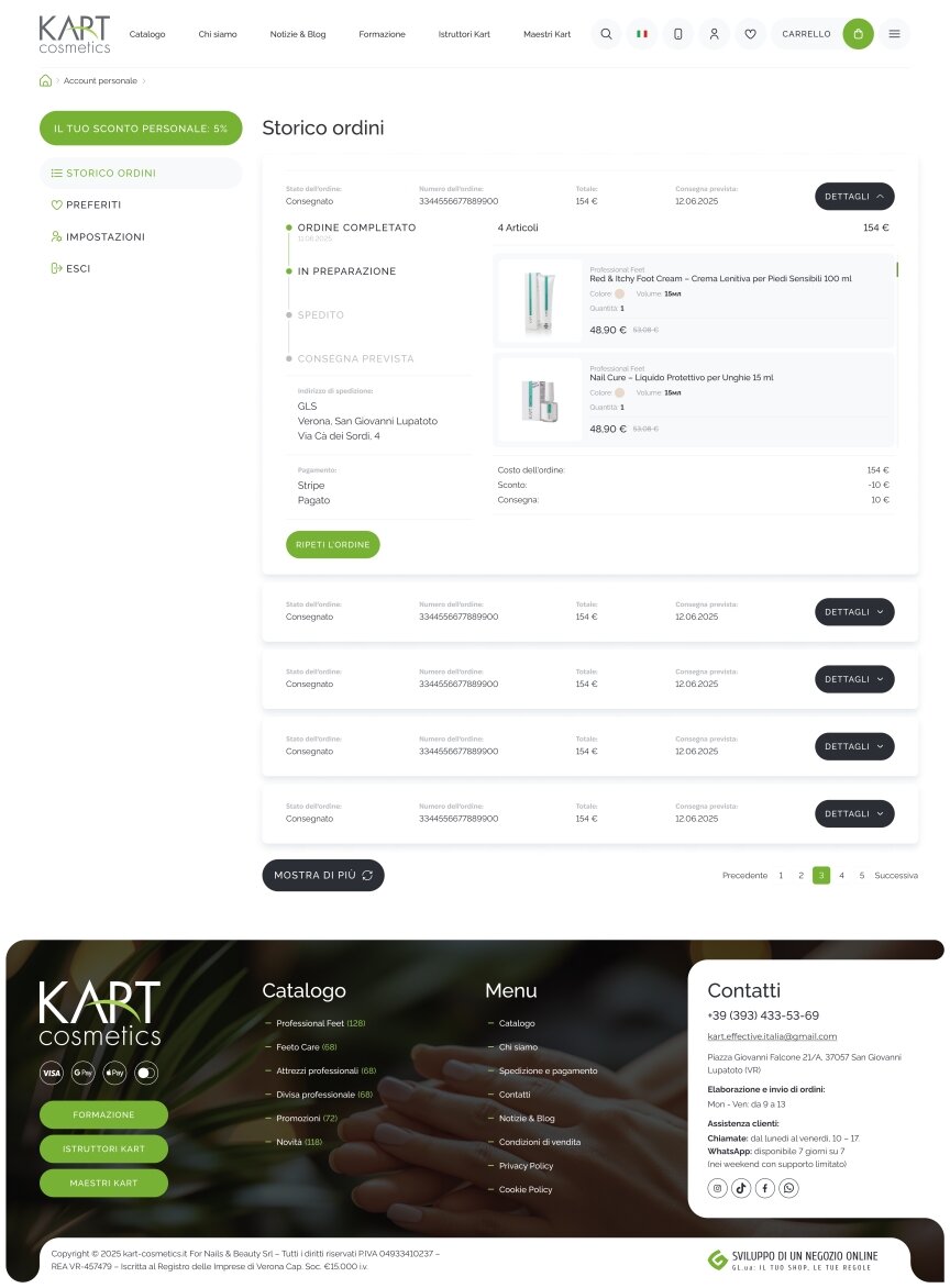 interior page design on the topic Stil und Pflege — Інтернет-магазин для компанії Kart Cosmetics 13