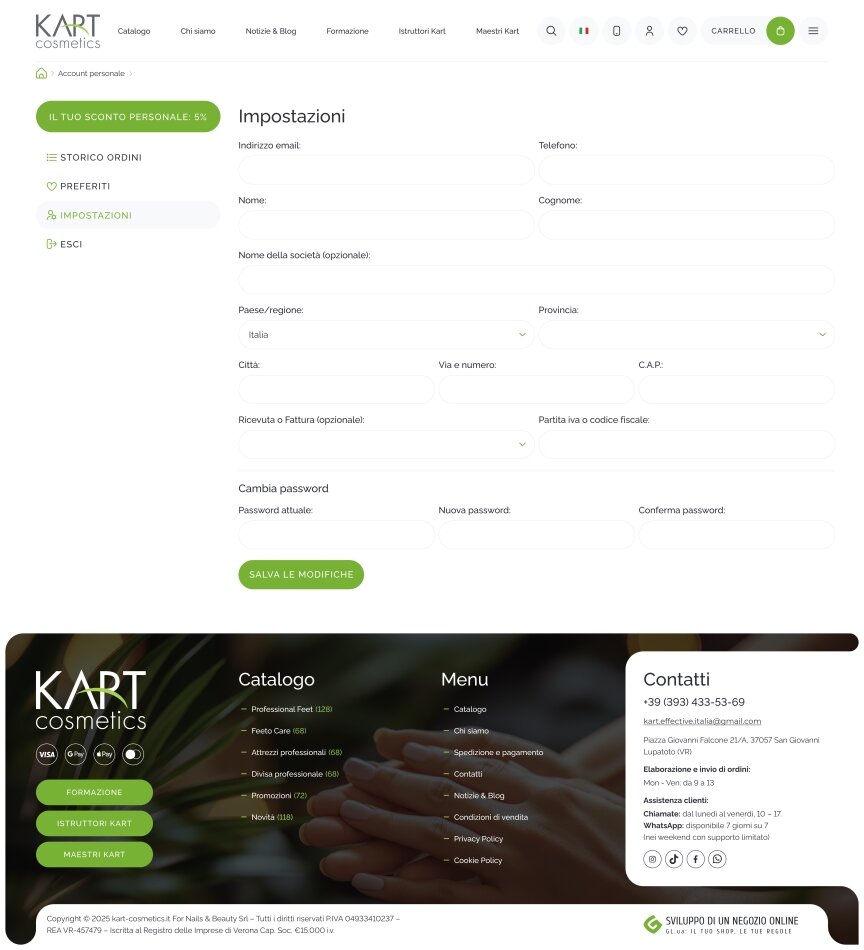 interior page design on the topic Stil und Pflege — Інтернет-магазин для компанії Kart Cosmetics 14
