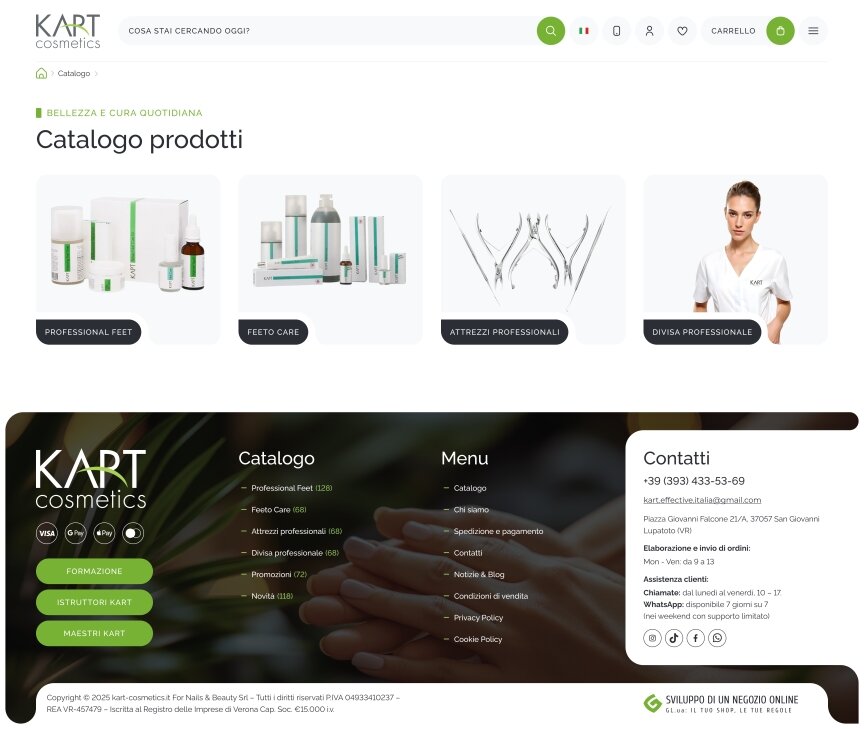 interior page design on the topic Styl i pielęgnacja — Інтернет-магазин для компанії Kart Cosmetics 17
