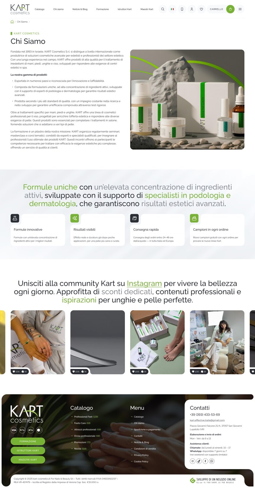 interior page design on the topic Stil und Pflege — Інтернет-магазин для компанії Kart Cosmetics 18