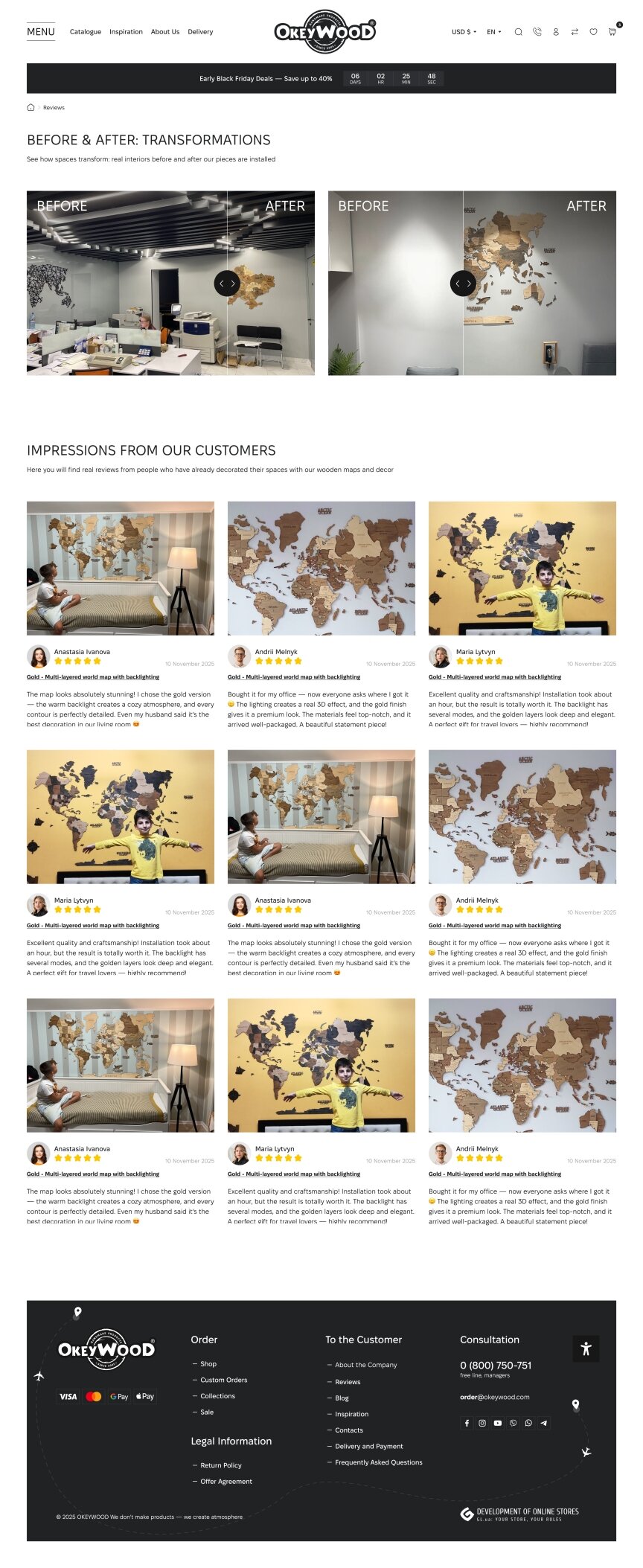 interior page design on the topic Strony w języku angielskim — Sklep internetowy Okeywood 4
