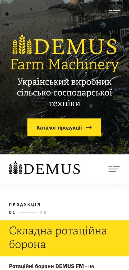 ™ Глянець, студія веб-дизайну — Demus promo site_1