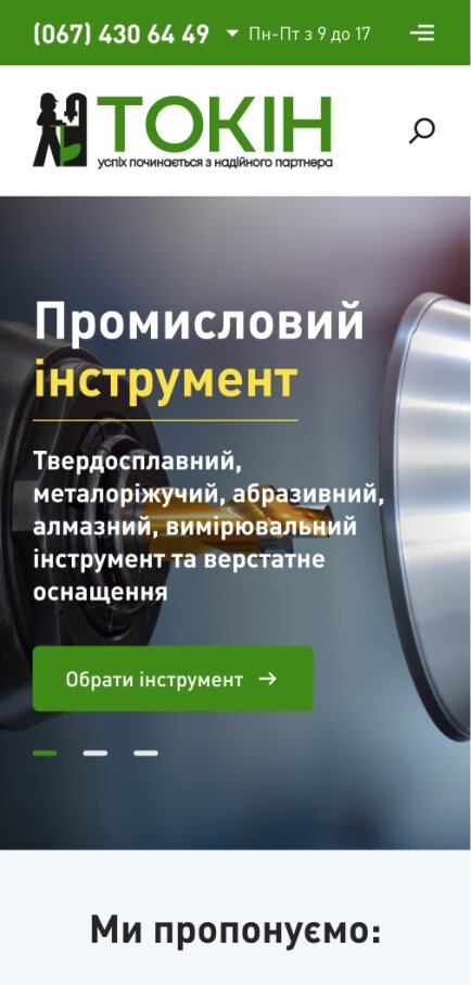 ™ Глянець, студія веб-дизайну — Інтернет-магазин Токін_1