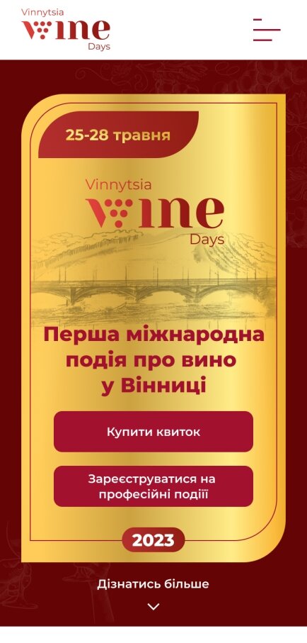 ™ Глянец, студия веб-дизайна - Промо-сайт Wine Days _1