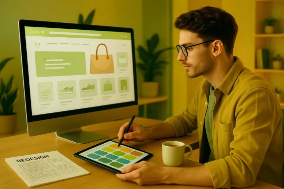 Redesign how to save an online store if visits tend to zero